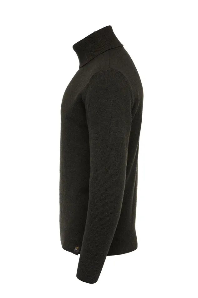 Holland Cooper Knitwear Men Byron Roll Neck Knit Moss