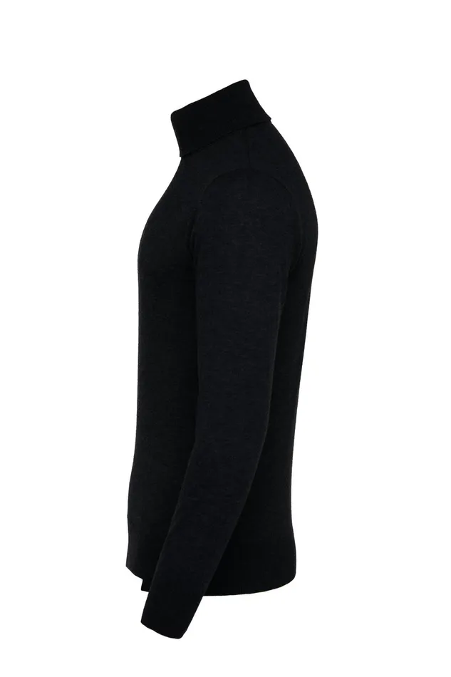 Holland Cooper Knitwear Men Fine Roll Neck Knit Black Holland Cooper Knitwear Men Fine Roll Neck Knit Black