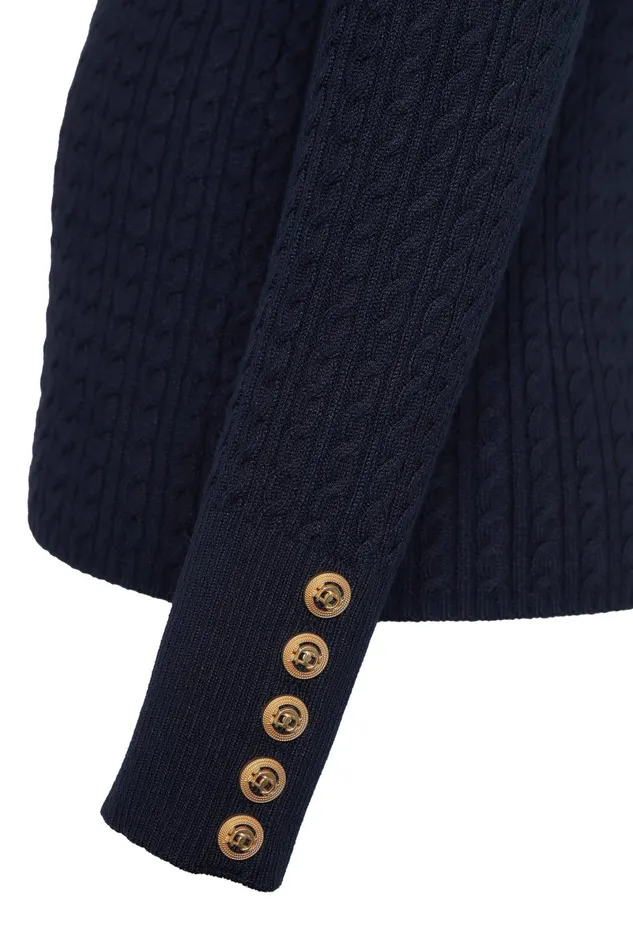 Holland Cooper Knitwear Women Ava Quarter Zip Knit Ink Navy Holland Cooper Knitwear Women Ava Quarter Zip Knit Ink Navy