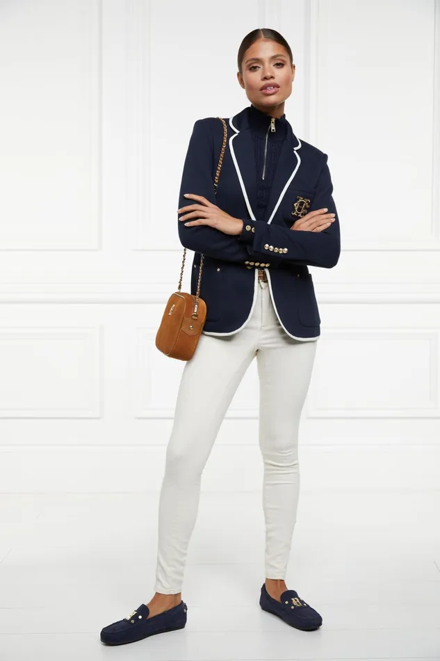 Holland Cooper Knitwear Women Ava Quarter Zip Knit Ink Navy Holland Cooper Knitwear Women Ava Quarter Zip Knit Ink Navy