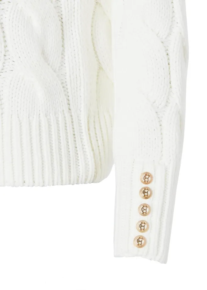 Holland Cooper Knitwear Women Lucia Roll Neck Knit Natural