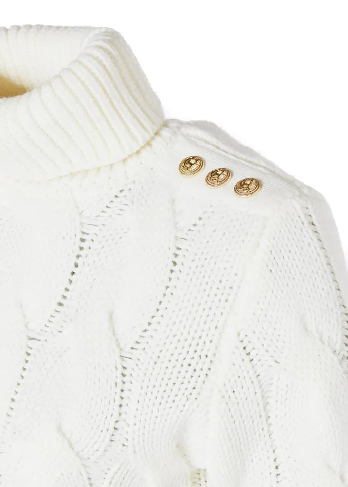 Holland Cooper Knitwear Women Lucia Roll Neck Knit Natural