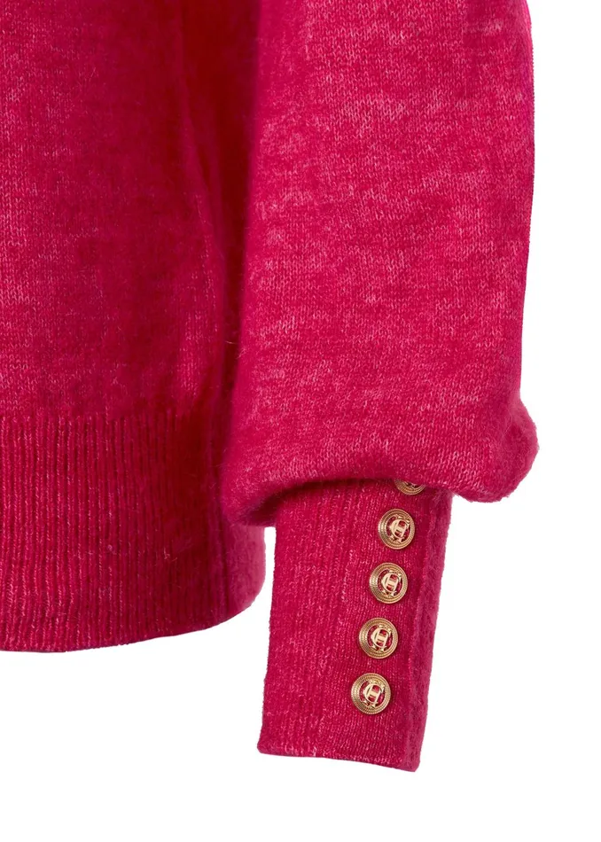 Holland Cooper Knitwear Women Maisie Roll Neck Knit Fuchsia Holland Cooper Knitwear Women Maisie Roll Neck Knit Fuchsia