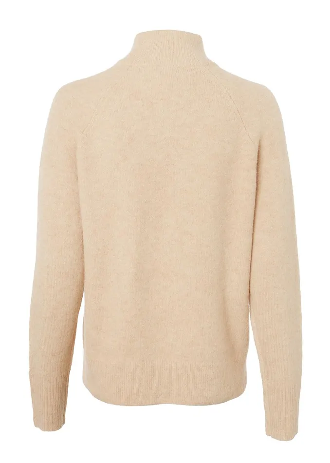 Holland Cooper Knitwear Women Tori Quarter Zip Knit Camel Holland Cooper Knitwear Women Tori Quarter Zip Knit Camel