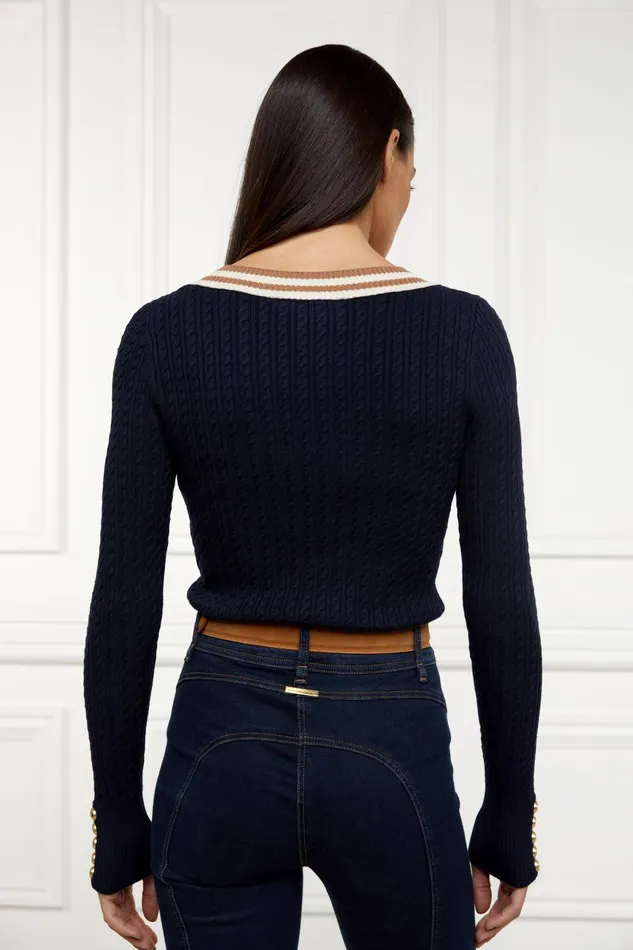 Holland Cooper Knitwear Women Zoe Knit Ink Navy Holland Cooper Knitwear Women Zoe Knit Ink Navy
