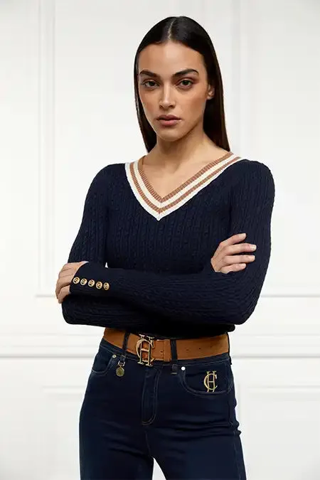 Holland Cooper Knitwear Women Zoe Knit Ink Navy Holland Cooper Knitwear Women Zoe Knit Ink Navy