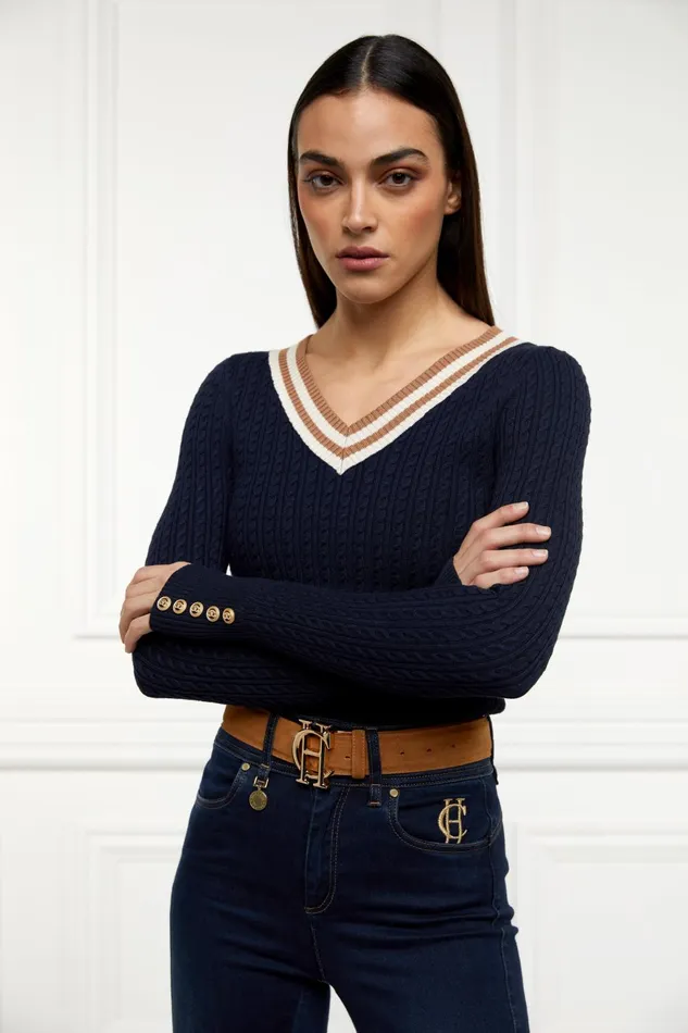 Holland Cooper Knitwear Women Zoe Knit Ink Navy Holland Cooper Knitwear Women Zoe Knit Ink Navy