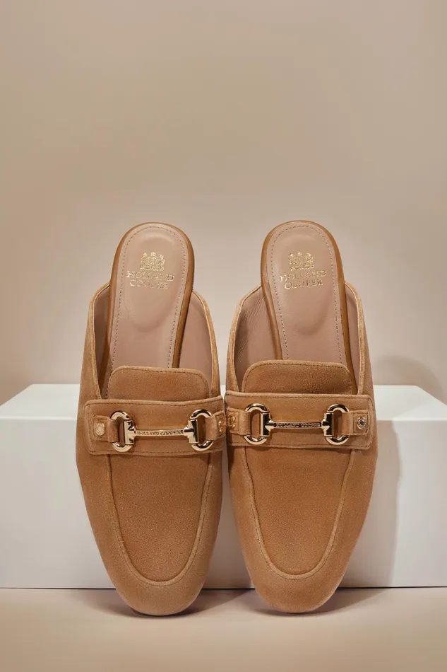 Holland Cooper Loafers Women Kingston Horse Bit Loafer Tan Suede