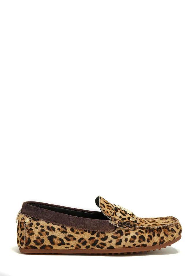 Holland Cooper Loafers Women The Driving Loafer Leopard Pony