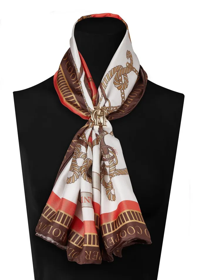 Holland Cooper Scarves Women Regal Horse Silk Scarf Sienna