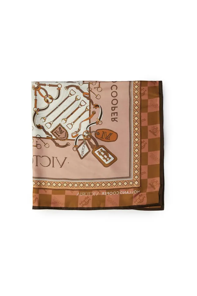 Holland Cooper Scarves Women Victoria Silk Scarf Camel