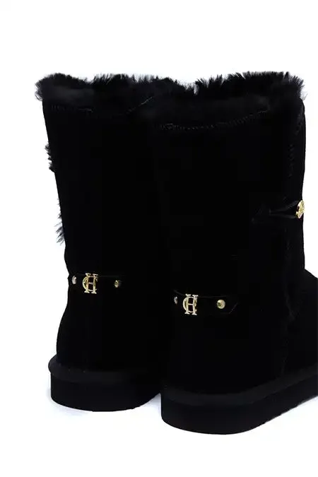 Holland Cooper Shearling Women HC Shearling Boot Black Holland Cooper Shearling Women HC Shearling Boot Black