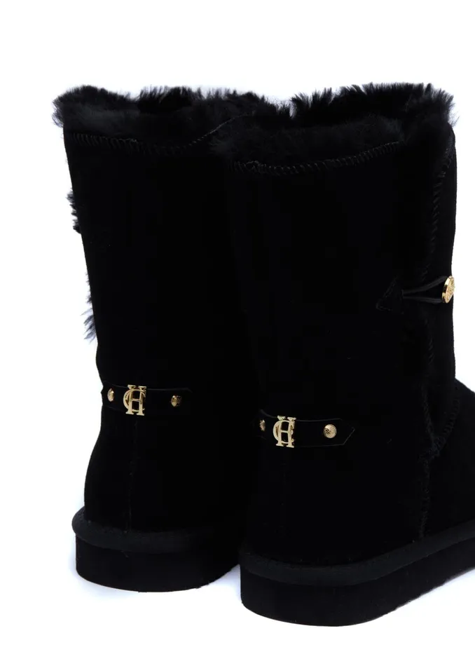 Holland Cooper Shearling Women HC Shearling Boot Black Holland Cooper Shearling Women HC Shearling Boot Black