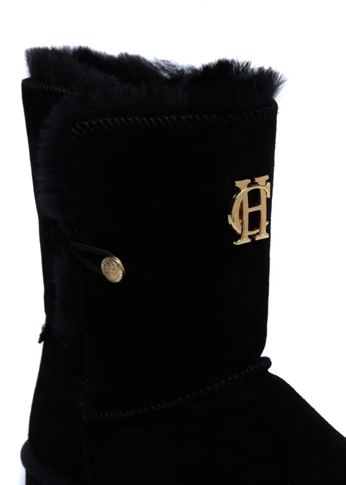 Holland Cooper Shearling Women HC Shearling Boot Black Holland Cooper Shearling Women HC Shearling Boot Black