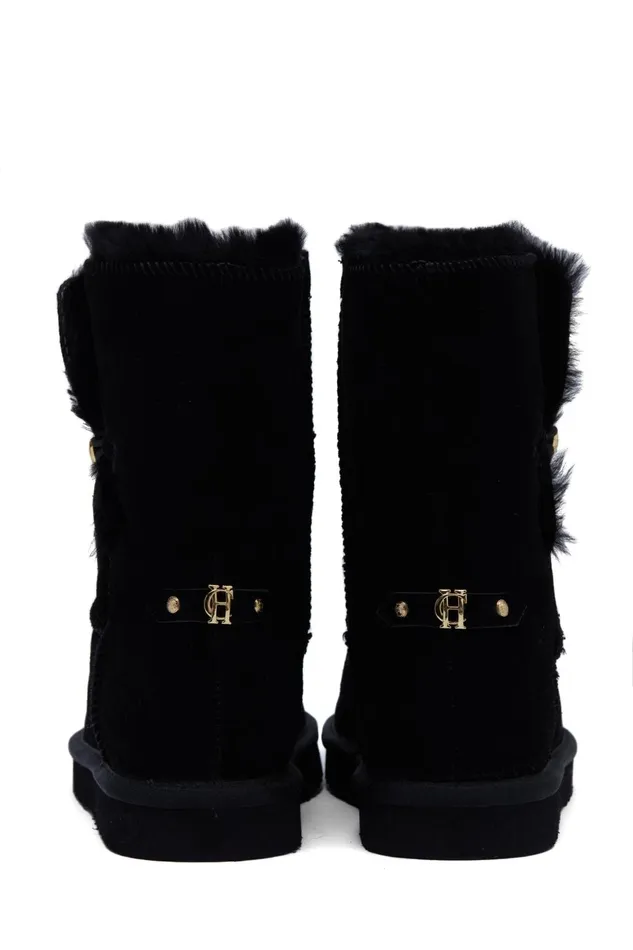 Holland Cooper Shearling Women HC Shearling Boot Black Holland Cooper Shearling Women HC Shearling Boot Black