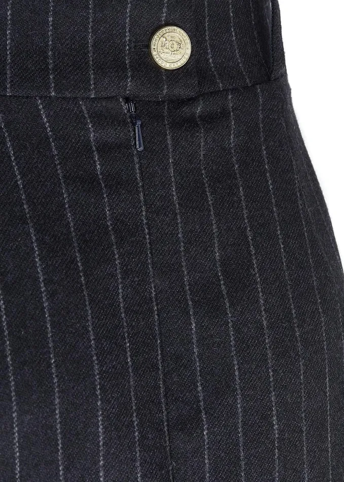 Holland Cooper Skirts Women Mayfair Pencil Skirt Charcoal Pinstripe Holland Cooper Skirts Women Mayfair Pencil Skirt Charcoal Pinstripe
