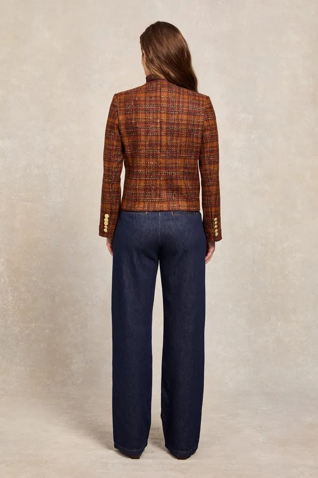 Holland Cooper Tailoring Women Chelsea Jacket Amber Tweed
