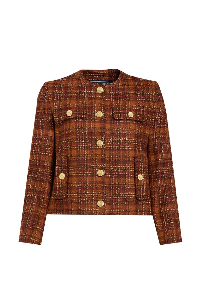 Holland Cooper Tailoring Women Chelsea Jacket Amber Tweed