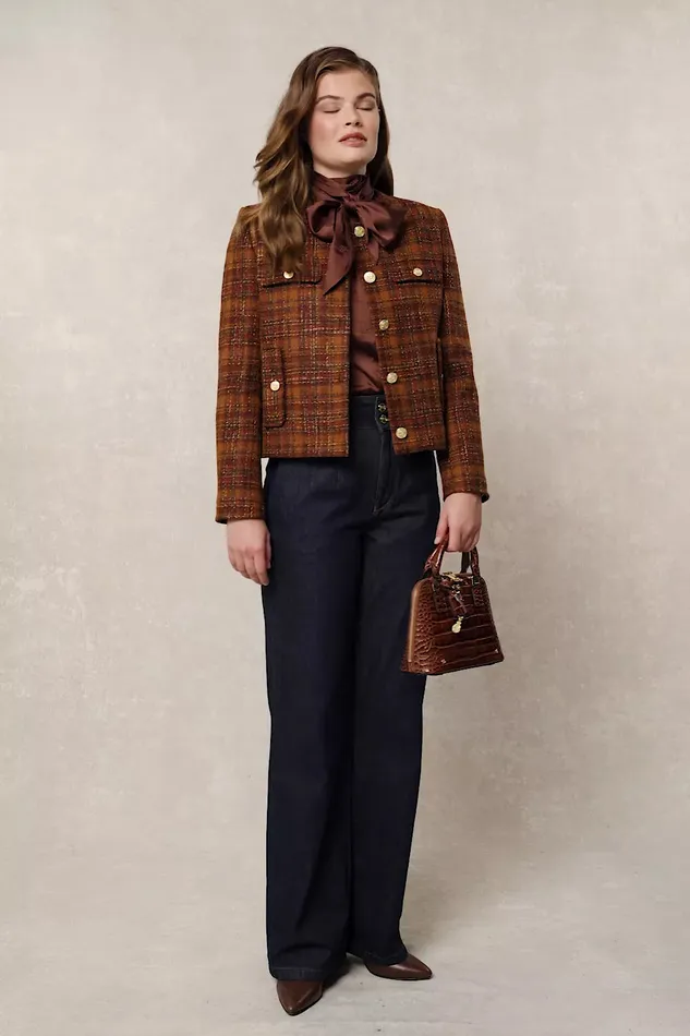 Holland Cooper Tailoring Women Chelsea Jacket Amber Tweed