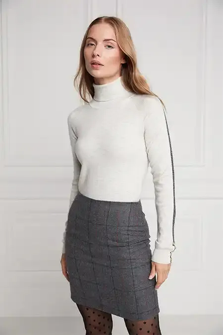 Holland Cooper Tailoring Women Chelsea Skirt Mid Blue Check Holland Cooper Tailoring Women Chelsea Skirt Mid Blue Check