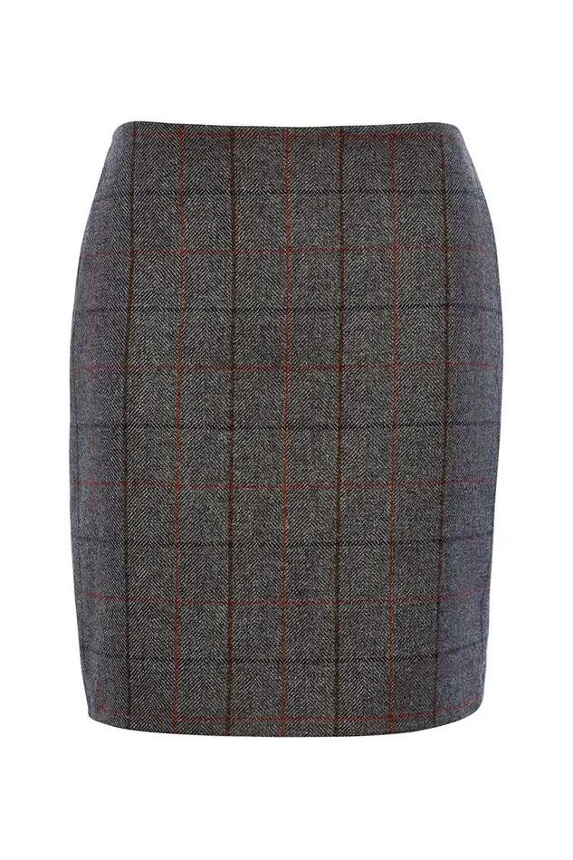 Holland Cooper Tailoring Women Chelsea Skirt Mid Blue Check Holland Cooper Tailoring Women Chelsea Skirt Mid Blue Check