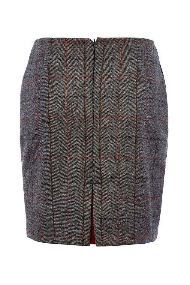 Holland Cooper Tailoring Women Chelsea Skirt Mid Blue Check Holland Cooper Tailoring Women Chelsea Skirt Mid Blue Check