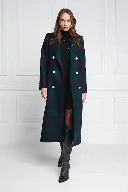 Holland Cooper Tailoring Women Double Breasted Coat Blackwatch Holland Cooper Tailoring Women Double Breasted Coat Blackwatch