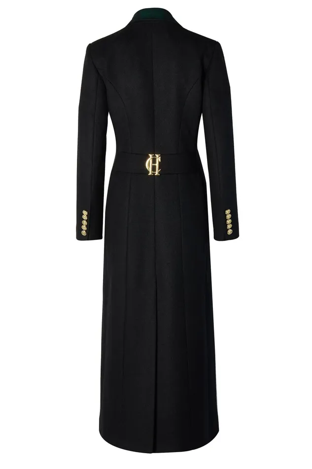 Holland Cooper Tailoring Women Full Length Regency Coat Soft Navy Blackwatch