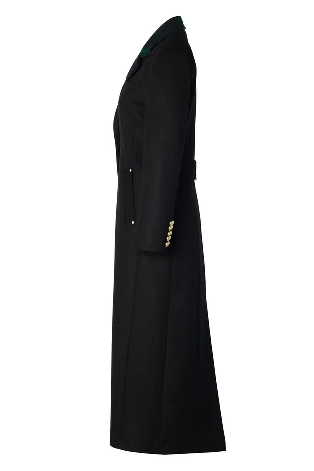 Holland Cooper Tailoring Women Full Length Regency Coat Soft Navy Blackwatch