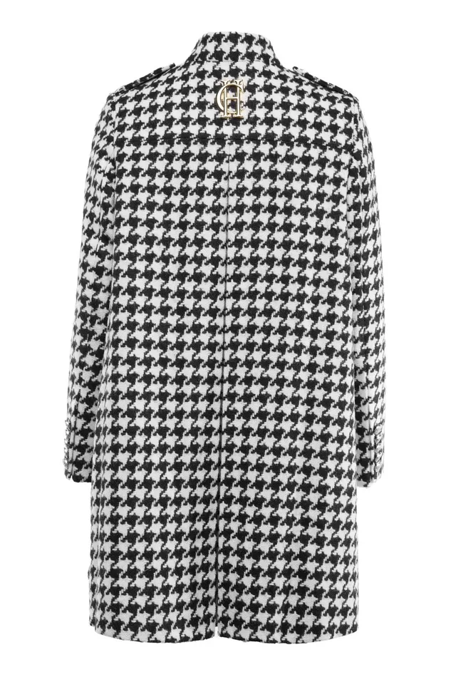 Holland Cooper Tailoring Women Highbury Cape Coat Large Scale Houndstooth