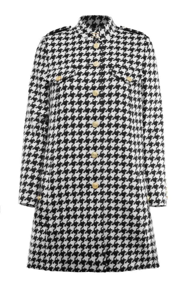 Holland Cooper Tailoring Women Highbury Cape Coat Large Scale Houndstooth
