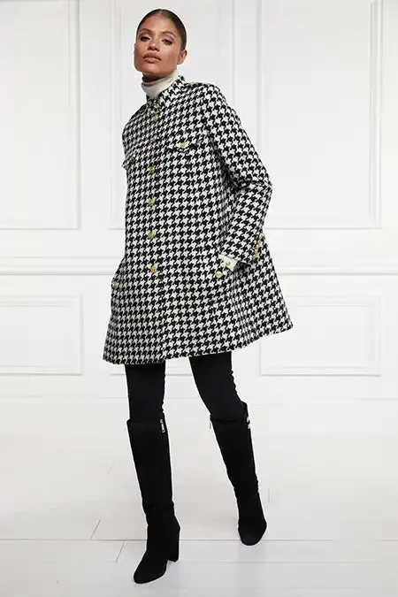 Holland Cooper Tailoring Women Highbury Cape Coat Large Scale Houndstooth