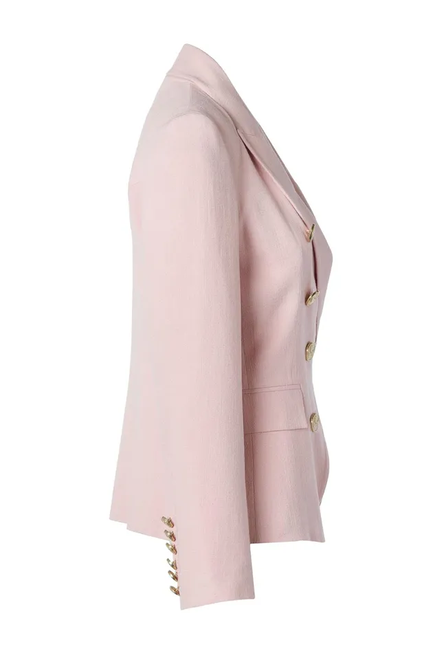 Holland Cooper Tailoring Women Knightsbridge Blazer Pink Linen