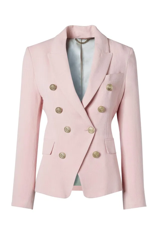 Holland Cooper Tailoring Women Knightsbridge Blazer Pink Linen