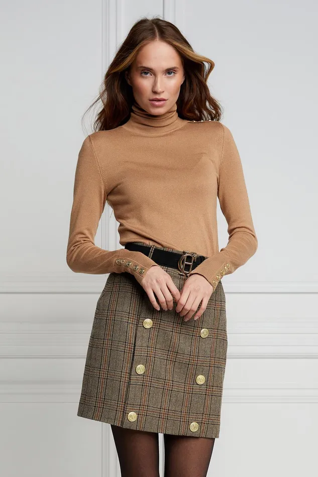 Holland Cooper Tailoring Women Knightsbridge Skirt Bourbon Tweed