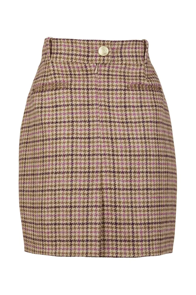 Holland Cooper Tailoring Women Knightsbridge Skirt Sudeley Pink Holland Cooper Tailoring Women Knightsbridge Skirt Sudeley Pink