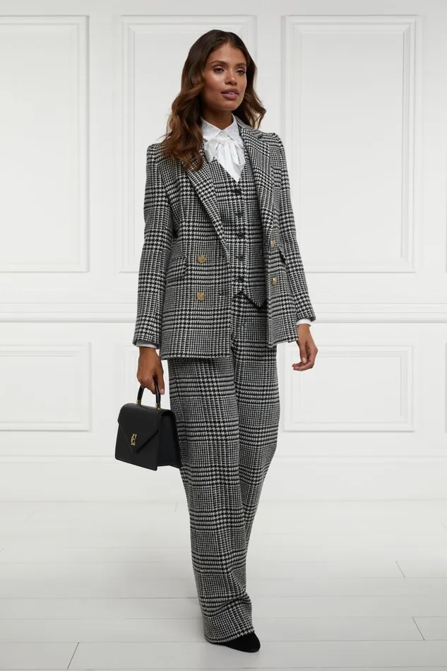 Holland Cooper Waistcoats Women Hampton Waistcoat Large Scale Prince Of Wales Mono