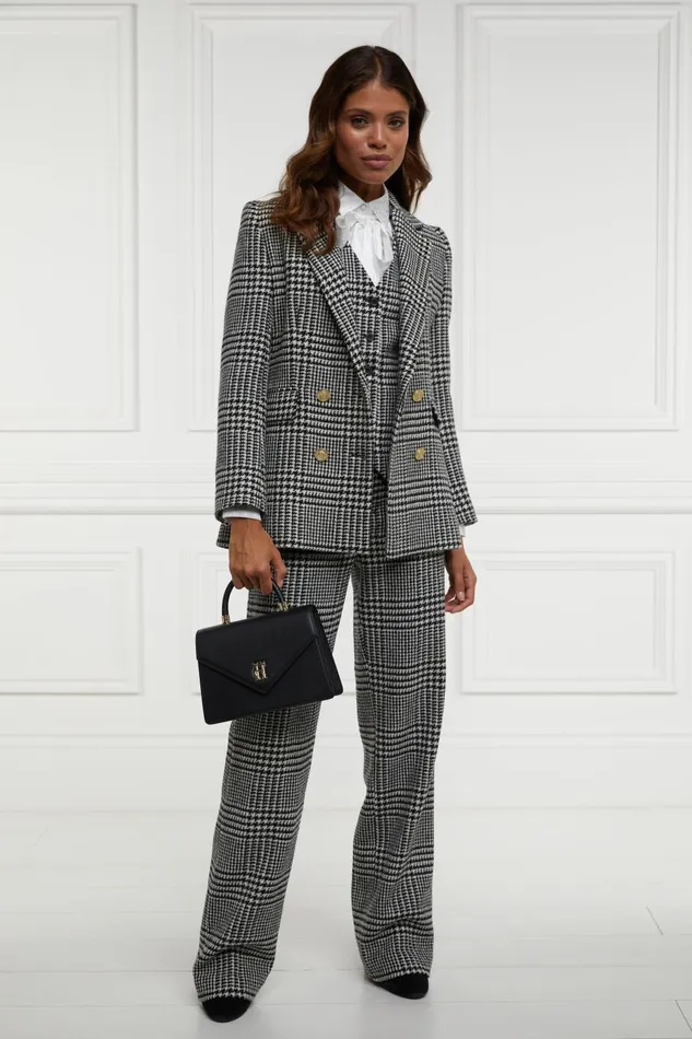 Holland Cooper Waistcoats Women Hampton Waistcoat Large Scale Prince Of Wales Mono
