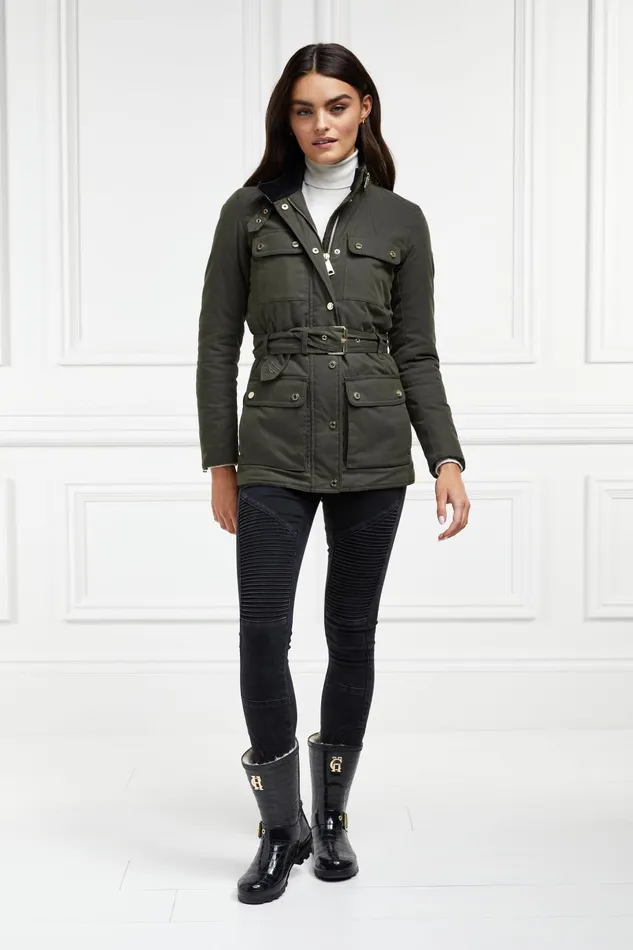 Holland Cooper Wellington Boots Women Sherpa Lined Chelsea Wellington Black Croc