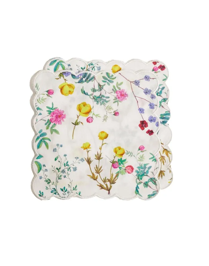Home Women Cynthia Rowley Scallop Embroidered Edge Cocktail Napkin