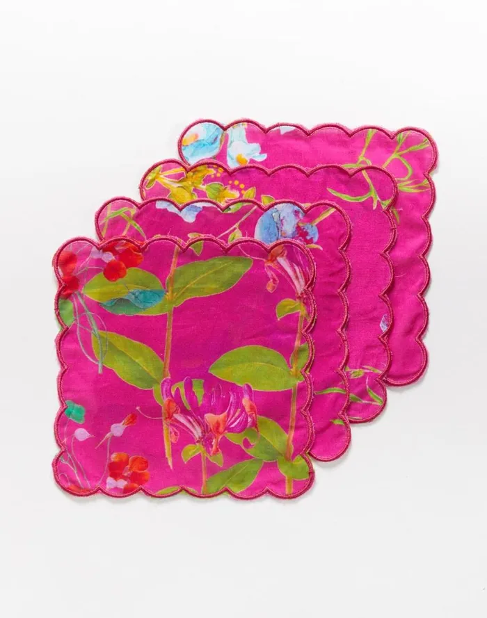Home Women Cynthia Rowley Scallop Embroidered Edge Cocktail Napkin