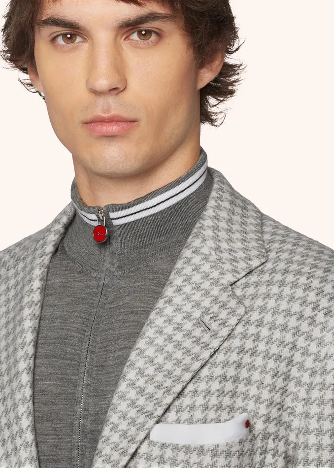 HOUNDSTOOTH CASHMERE BLAZER Men Kiton Jackets HOUNDSTOOTH CASHMERE BLAZER Men Kiton Jackets