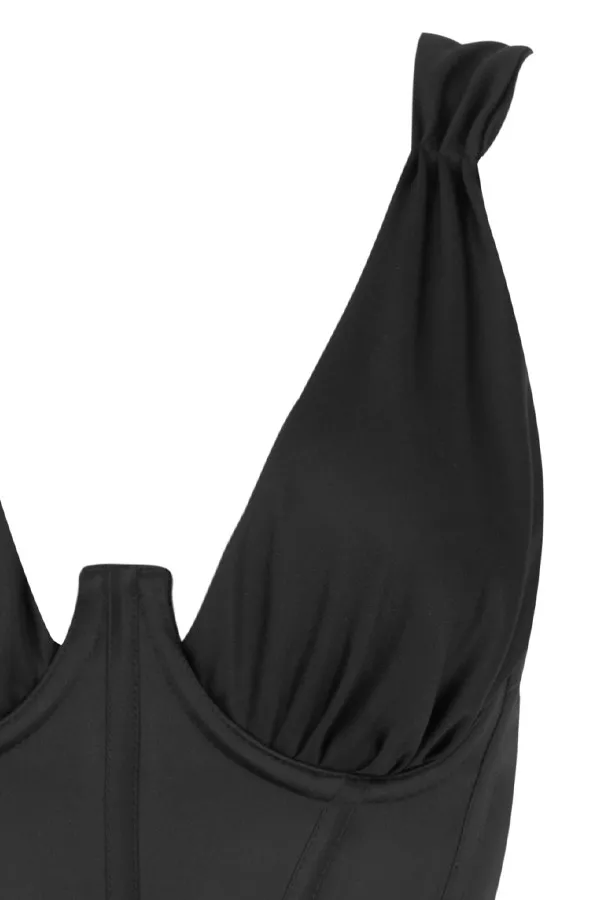 House Of CB AnastasiaBlack Satin Corset Dress 8211 SALE Black Women Corset Dresses