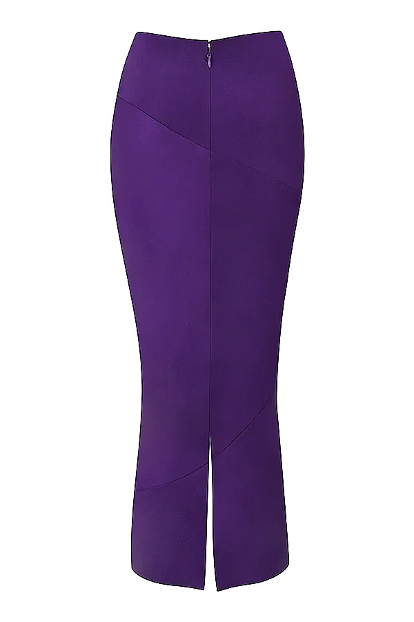 House Of CB ColetteGrape Satin Low Waist Midi Skirt 8211 SALE Grape Women Skirts
