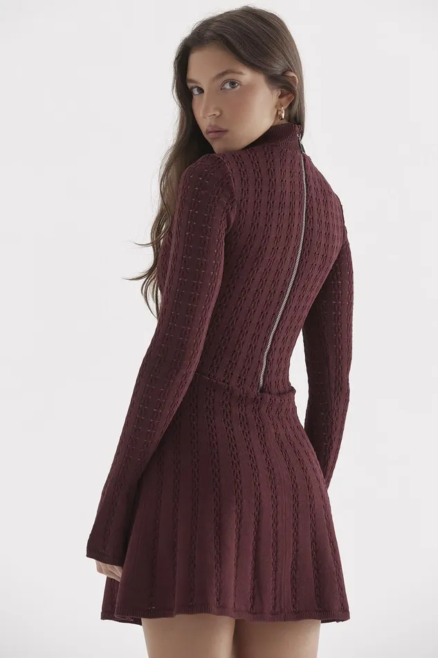 House Of CB EvalinaWine Knit Corset Dress 8211 SALE Wine Women Corset Dresses
