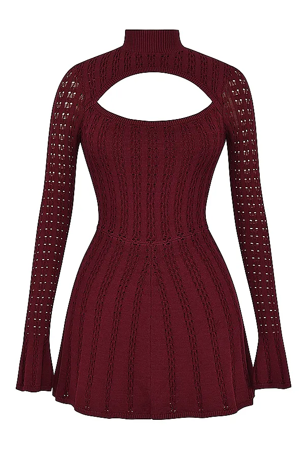 House Of CB EvalinaWine Knit Corset Dress 8211 SALE Wine Women Corset Dresses