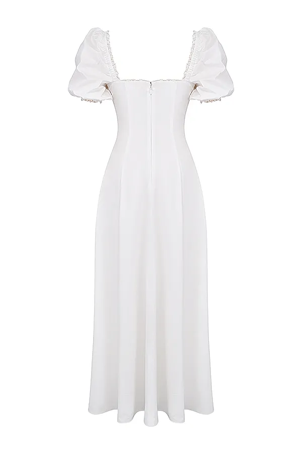 House Of CB FeliziaWhite Puff Sleeve Sundress 8211 SALE White Women Maxi Dresses