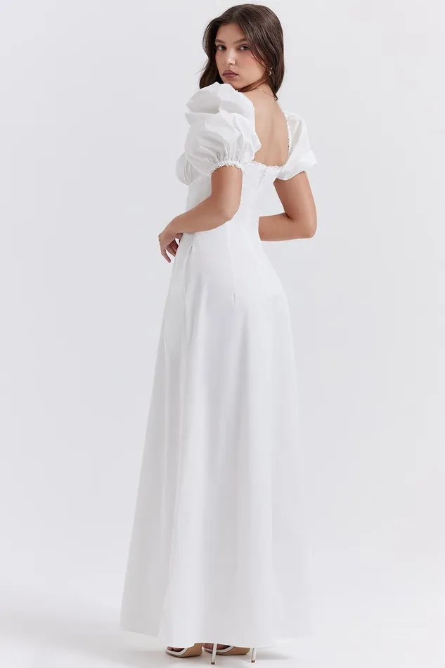 House Of CB FeliziaWhite Puff Sleeve Sundress 8211 SALE White Women Maxi Dresses