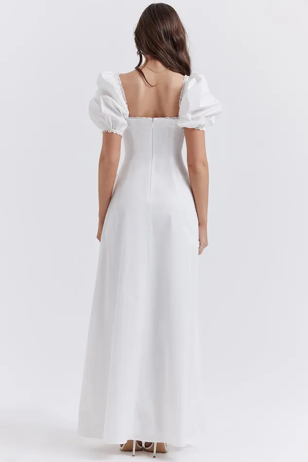 House Of CB FeliziaWhite Puff Sleeve Sundress 8211 SALE White Women Maxi Dresses