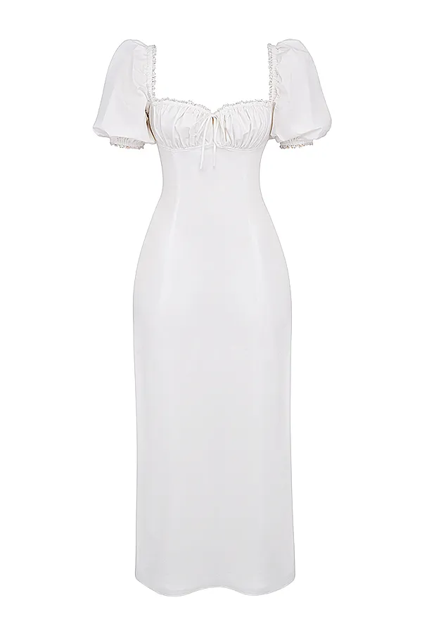 House Of CB FeliziaWhite Puff Sleeve Sundress 8211 SALE White Women Maxi Dresses